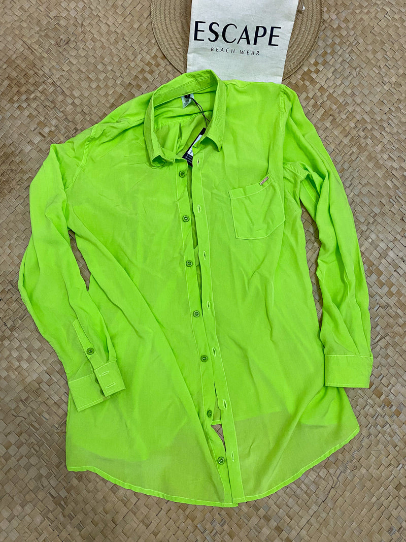 Camisa Chemise Escape Verde Limão